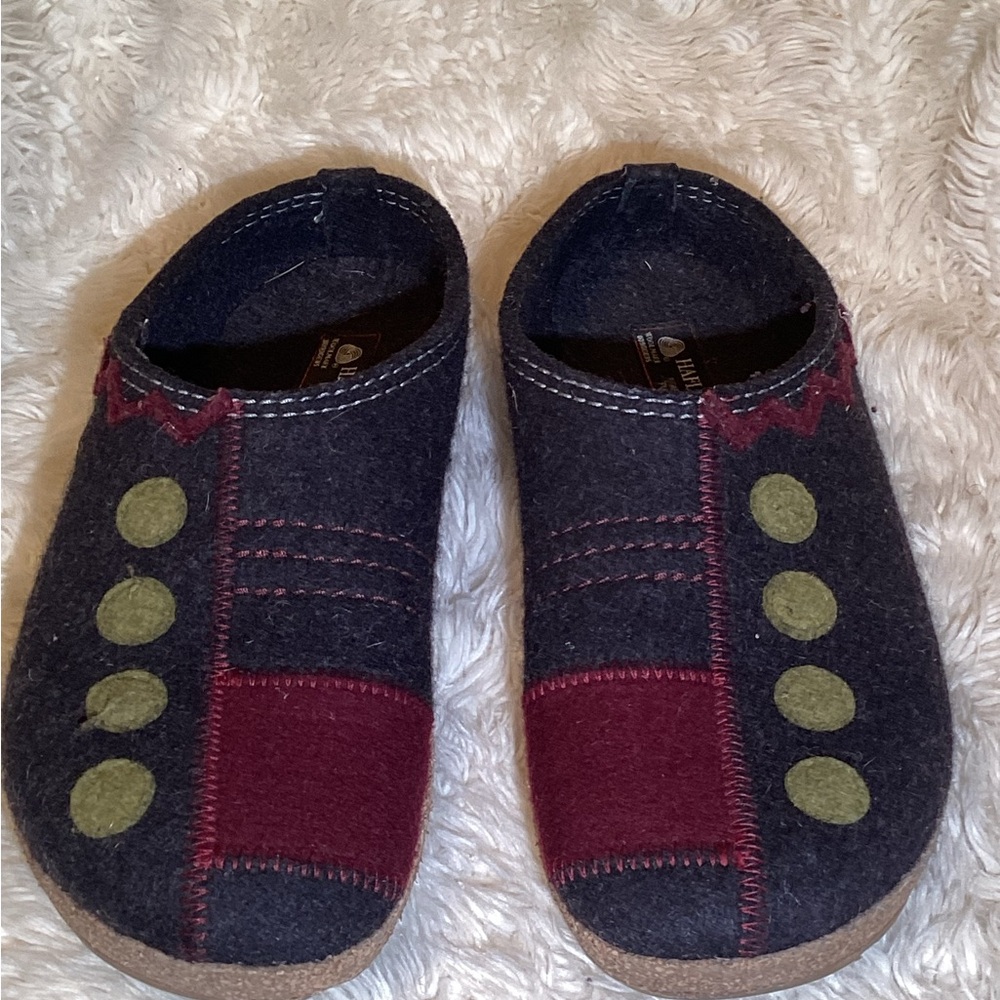 Haflinger pure wool Patchwork Slippers size 11 - image 3